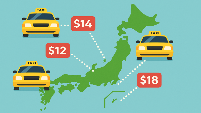 2. 全国主要都市のタクシー料金3km相場比較