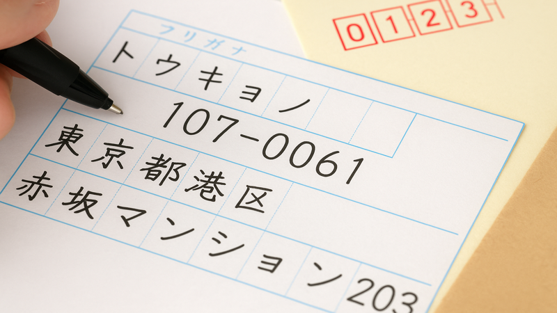 3.住所フリガナ数字の具体的な記入例と注意点