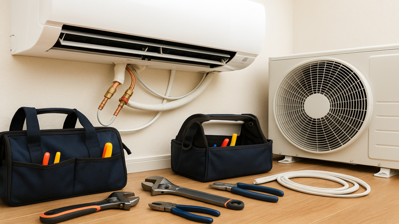 2.エアコン取り付けDIYで真空引きしない具体的な手順