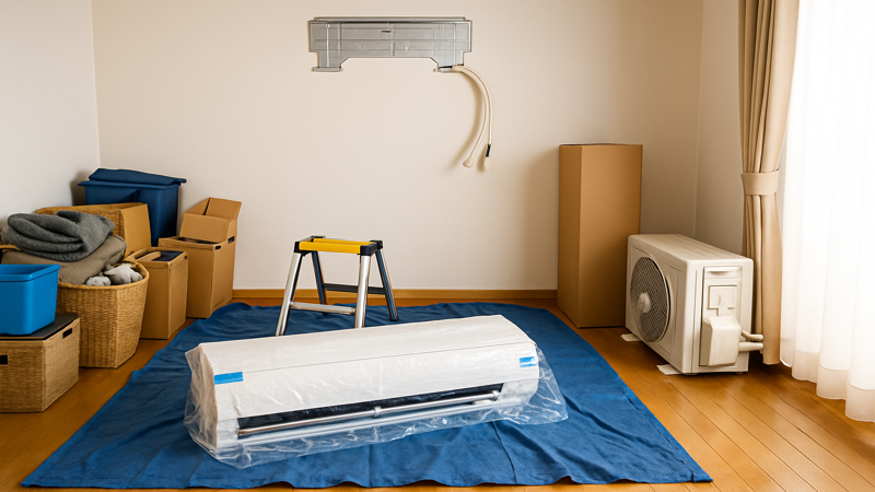 1.エアコン取り付けで部屋が汚い時の基本的な対処法