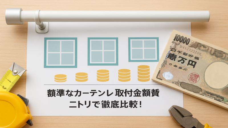 1.ニトリのカーテンレール取り付け費用の基本料金