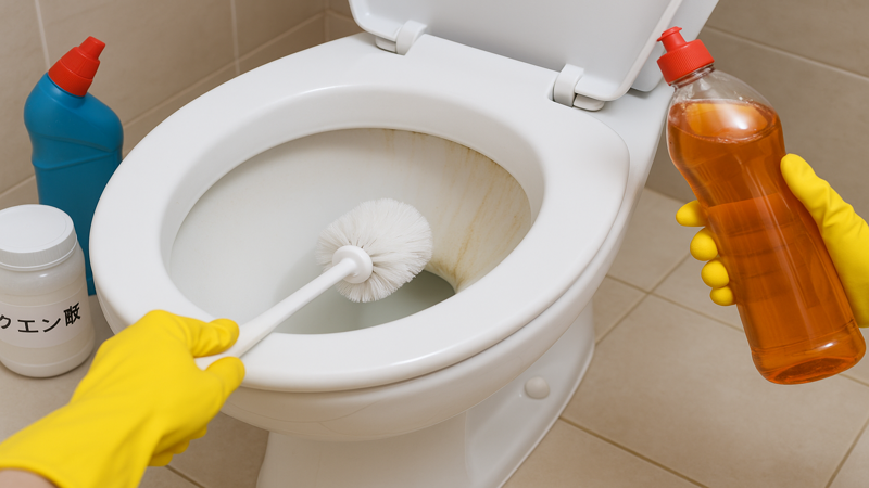 2. トイレの茶色い汚れを確実に落とす基本的な掃除方法