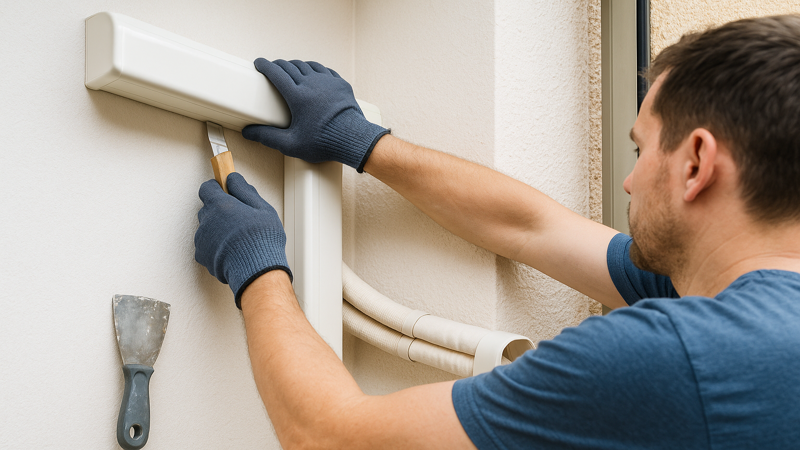 3.エアコン配管カバー後付けDIYの具体的な施工手順