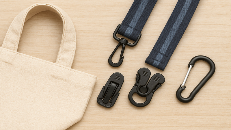 3.100均アイテムでトートバッグをショルダー化する方法