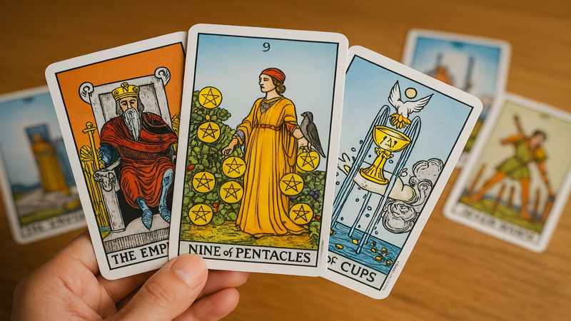 4. ペンタクル9と他のカードの組み合わせで読み解く相手の気持ち