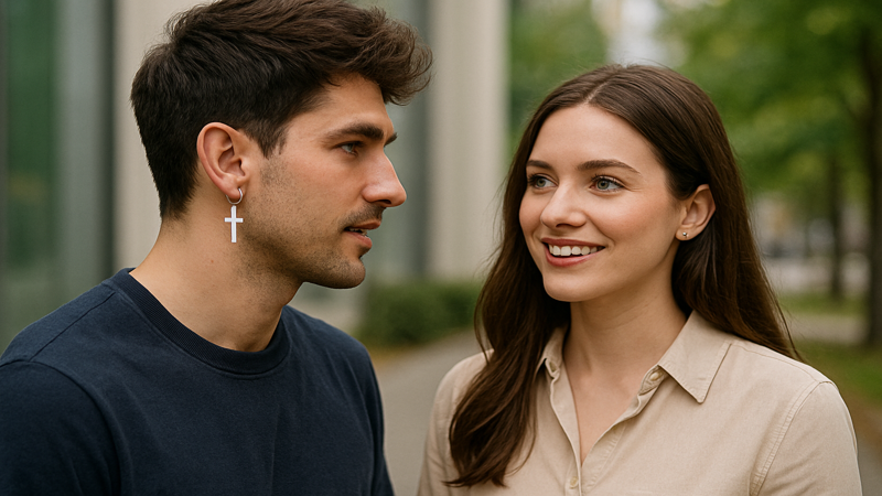 3.ピアス左だけ男性の女性ウケと印象