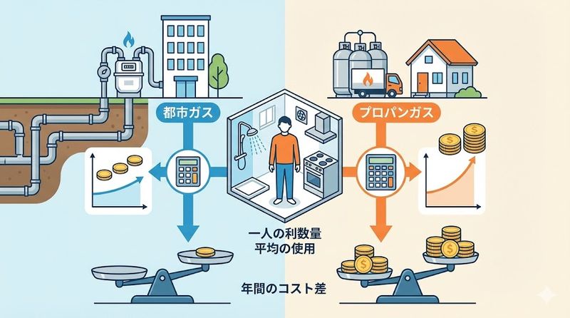 1.都市ガスとプロパンガスの料金差を徹底比較