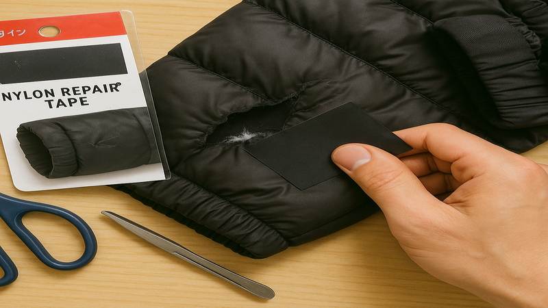3.ダウンジャケットの破れパターン別・ダイソーアイテムを使った補修テクニック