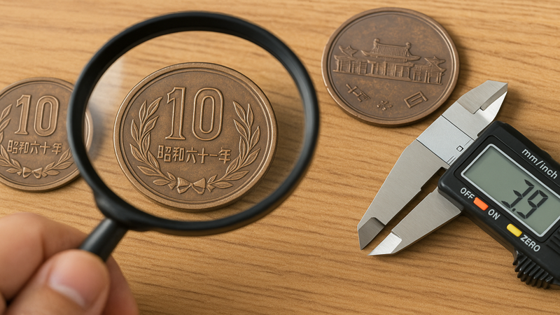 2.昭和61年10円玉後期の見分け方