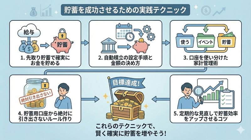 4.貯蓄を成功させるための実践テクニック