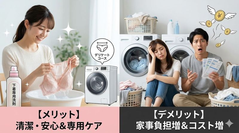 3.パンツの洗濯を分けるメリットとデメリット