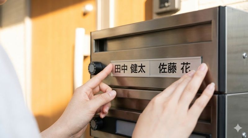 1.同棲でポストに名前を書く基本ルール