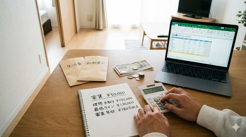 4.家賃5万円で暮らすために必要な収入と生活費