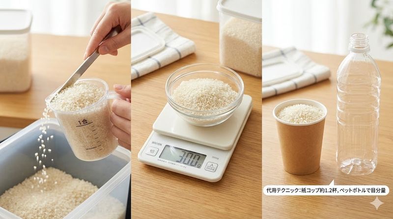 2.ご飯2合の計量方法と正確な測り方