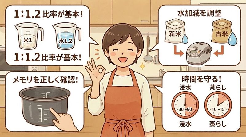 4.今後失敗しないための正しい炊飯のコツ