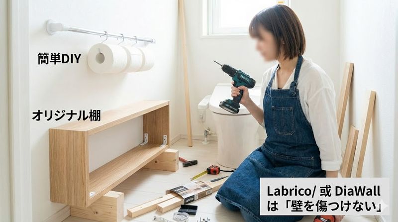 4.DIYで作るトイレットペーパー収納