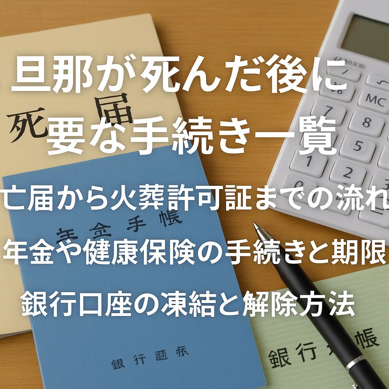 2.旦那が死んだ後に必要な手続き一覧