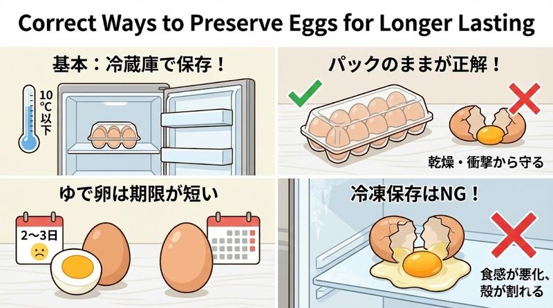 4.卵を長持ちさせる正しい保存方法