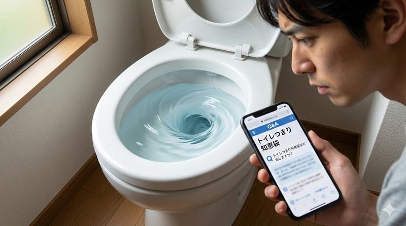 1.トイレつまりで少しずつ流れる状態とは