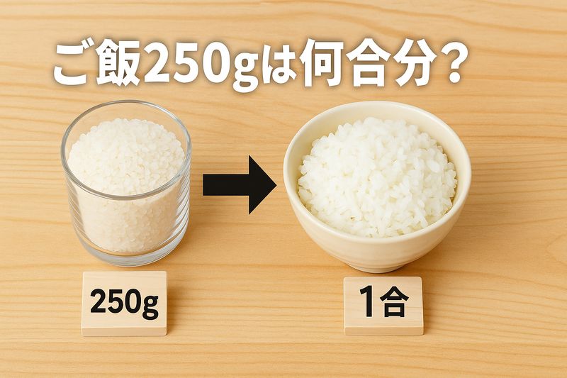 1.ご飯250gは何合分?基本の換算方法