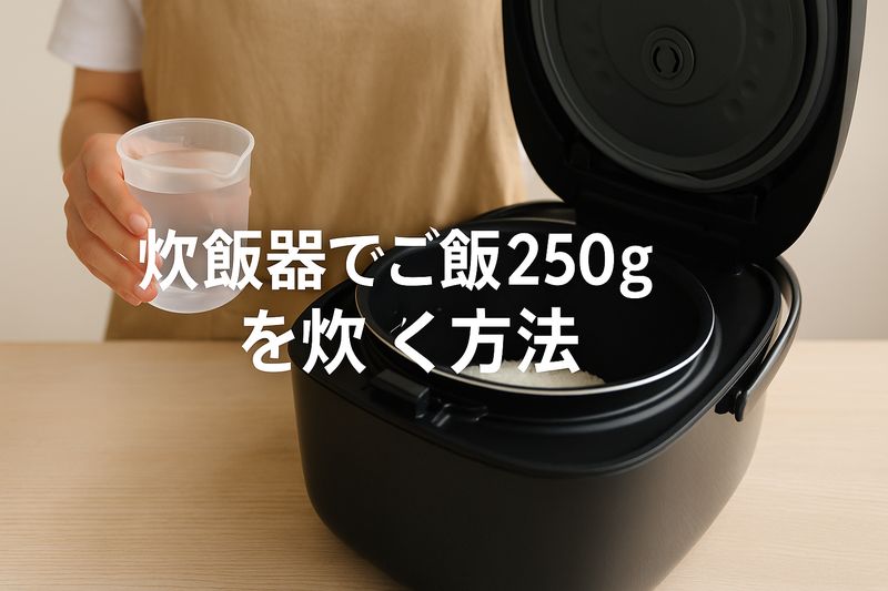 3.炊飯器でご飯250gを炊く方法