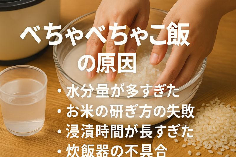 1.ご飯がべちゃべちゃになる原因とは