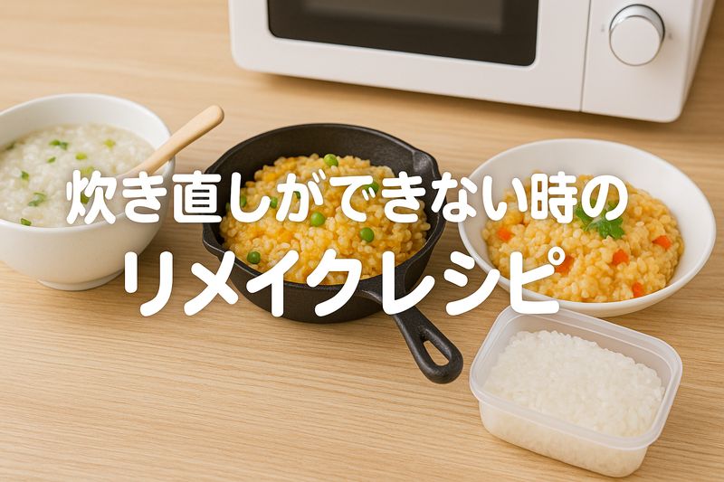 3.炊き直しができない時のリメイクレシピ