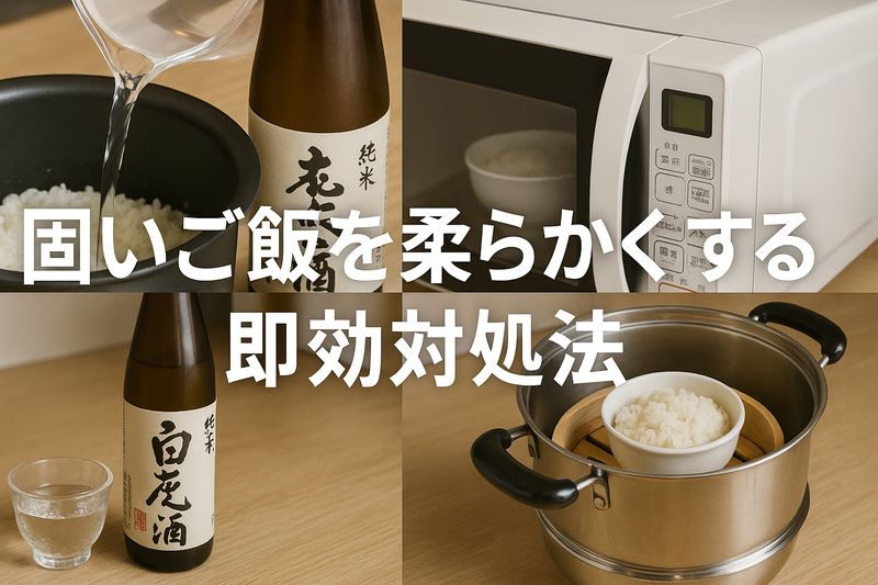 2.固いご飯を柔らかくする即効対処法