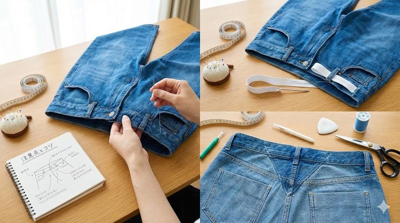 3.自分で簡単にできるウエストの詰め方