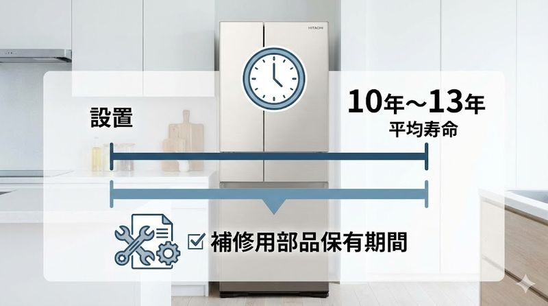 1.日立の冷蔵庫の寿命は何年?平均耐用年数を解説