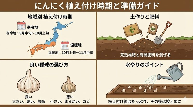 3.にんにくの植え付け時期と準備