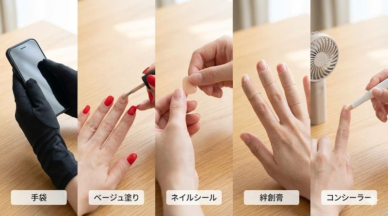 3.ネイルを隠す方法別の効果とデメリット