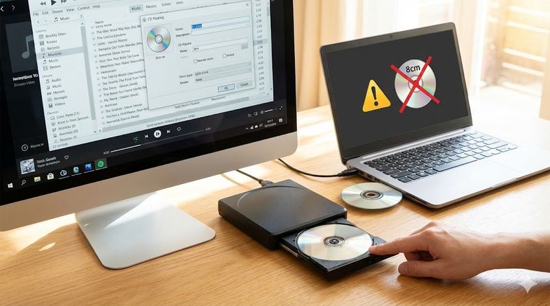 3.パソコンで8センチCDを聞く方法