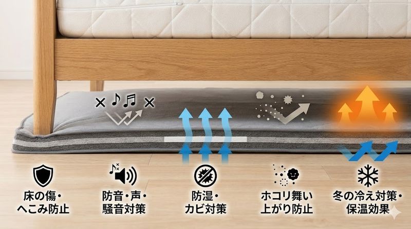 2.ベッドの下にシートを敷くメリット