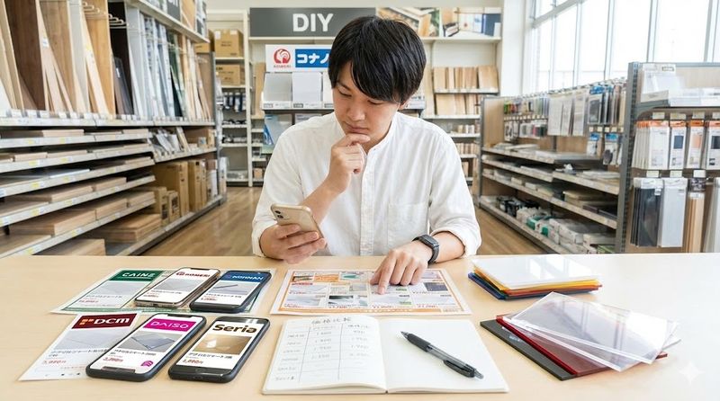 2.主要ホームセンター別アクリル板の価格比較