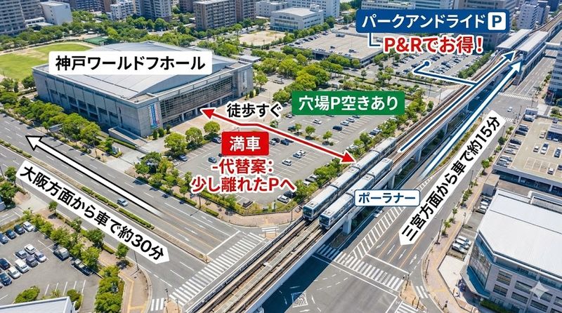 4.神戸ワールド記念ホールへのアクセスと駐車場選びのコツ