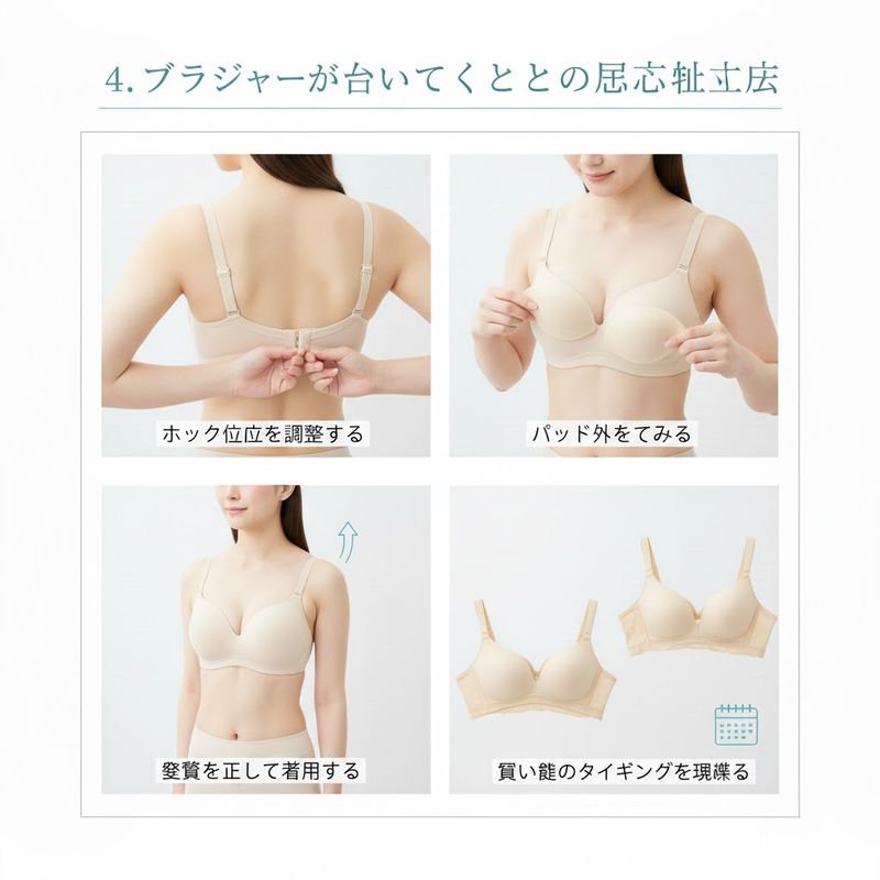4.ブラジャーが上がってくるときの応急対処法