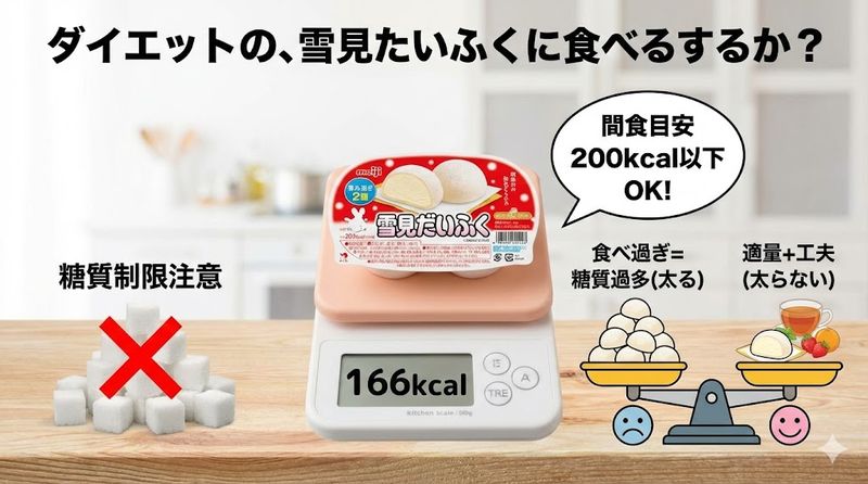 4.雪見だいふくはダイエット中に食べても大丈夫?
