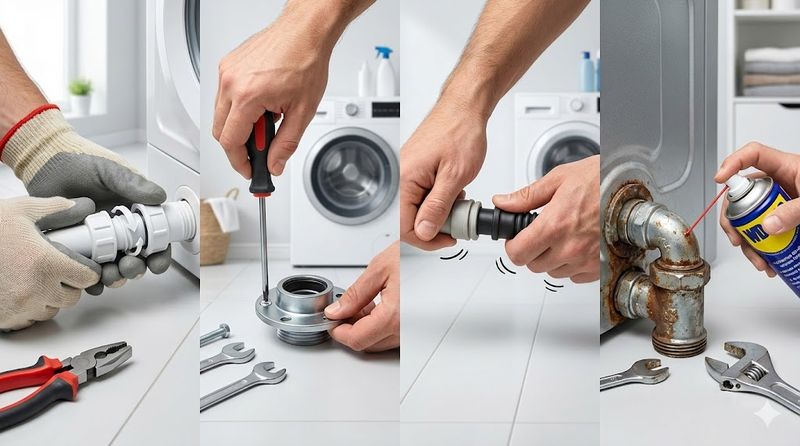 2.洗濯機の排水口タイプ別の取り外し方