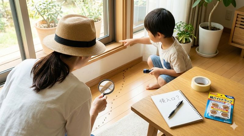 1.蟻の侵入口がわからない時の基本的な見つけ方