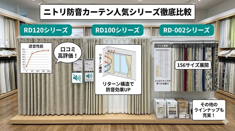 2.ニトリの防音カーテン人気シリーズ徹底比較