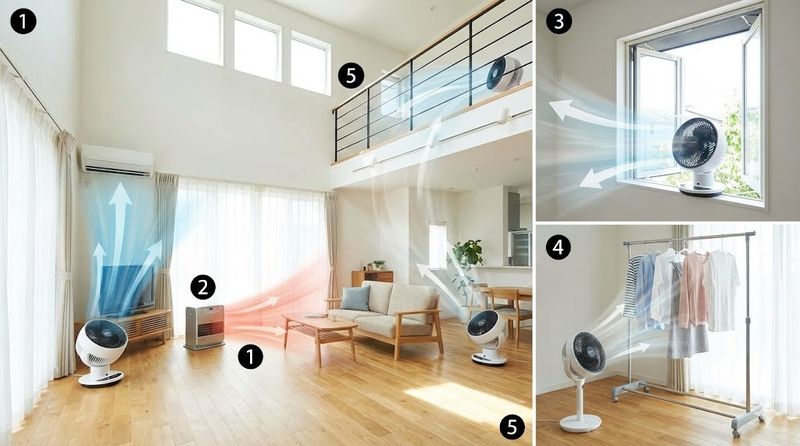 2.季節・目的別サーキュレーターの効果的な使い方