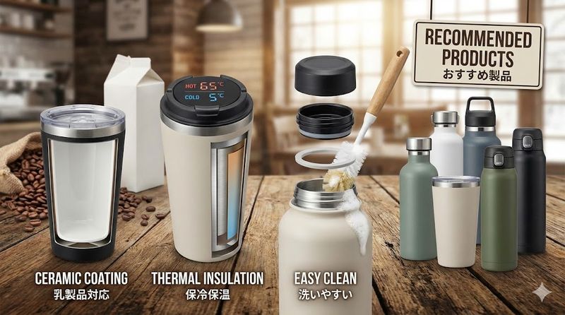 3.カフェオレ持ち歩きに適した容器の選び方