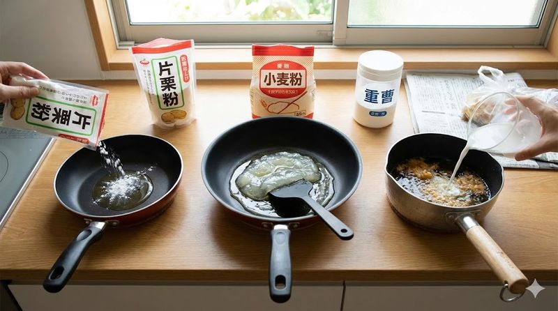 2.油の量別・片栗粉での処理テクニック