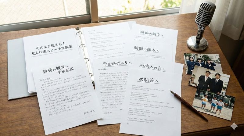 3.そのまま使える友人代表スピーチの文例集