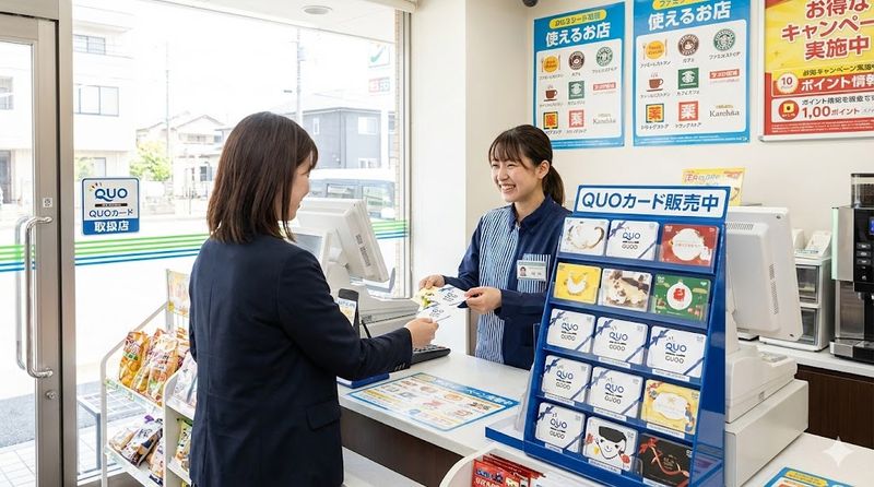 3.クオカードの購入方法と使える場所