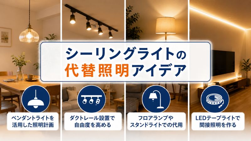 4.シーリングライトの代替照明アイデア