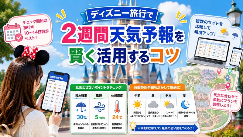 3. ディズニー旅行で2週間天気予報を賢く活用するコツ