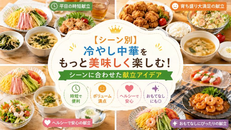 5.【シーン別】冷やし中華だけじゃ足りない日の献立例