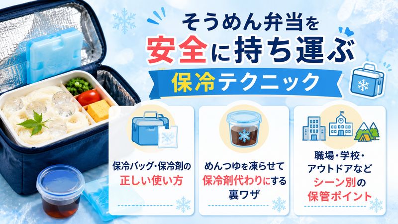 3.そうめん弁当を安全に持ち運ぶ保冷テクニック